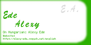 ede alexy business card